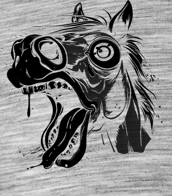 Kůň s duší jednorožce, černý potisk Kůň s duší jednorožce, černý potisk - Obrázek 2