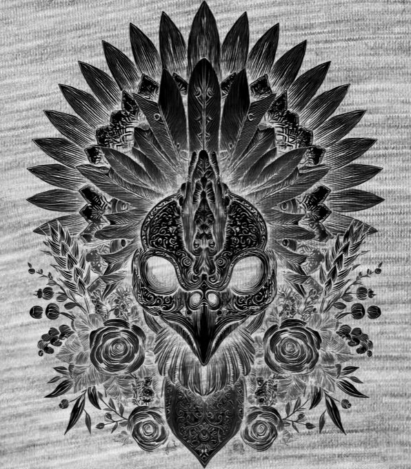 Ptačí šaman, černý potisk Ptačí šaman, černý potisk - Obrázek 2