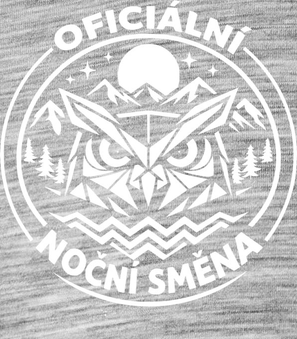 Oficiální noční směna, bílý tisk Oficiální noční směna, bílý tisk - Obrázek 2