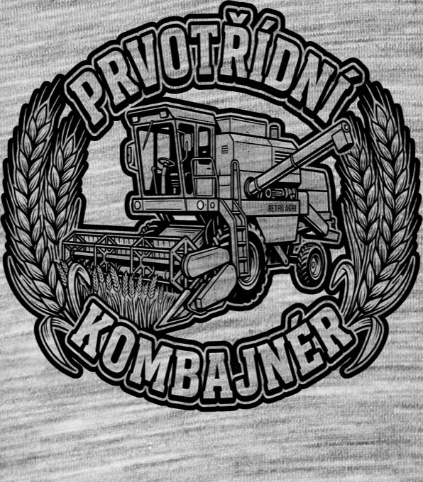 Prvotřídní kombajnér, černý potisk Prvotřídní kombajnér, černý potisk - Obrázek 2