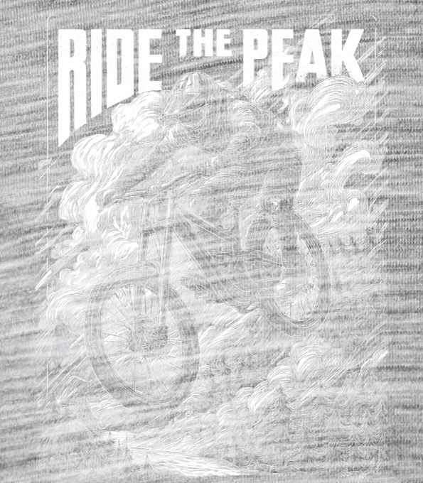 Ride the Peak, bílý potisk Ride the Peak, bílý potisk - Obrázek 2