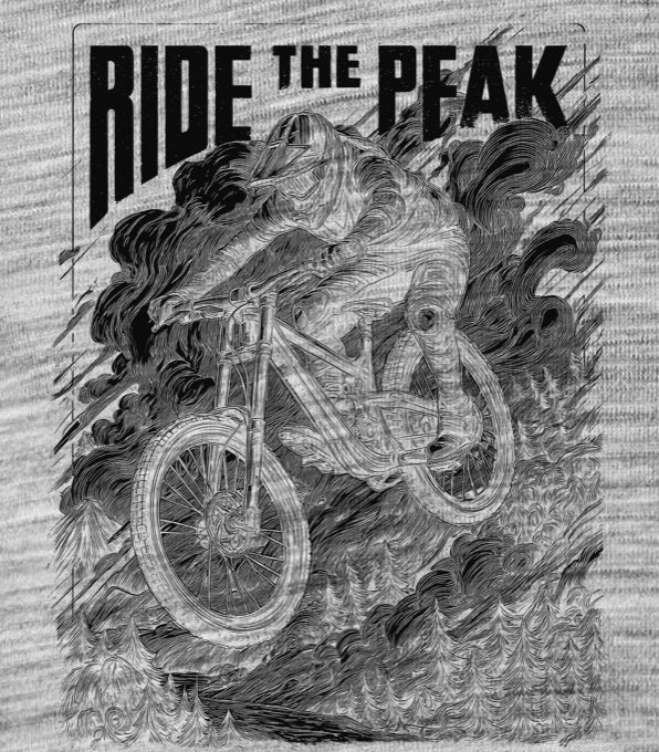 Ride the Peak, černý potisk Ride the Peak, černý potisk - Obrázek 2