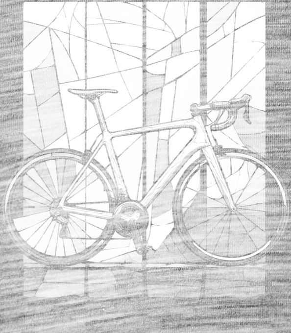 Silniční kolo mozaika, bílý potisk Silniční kolo mozaika, bílý potisk - Obrázek 2