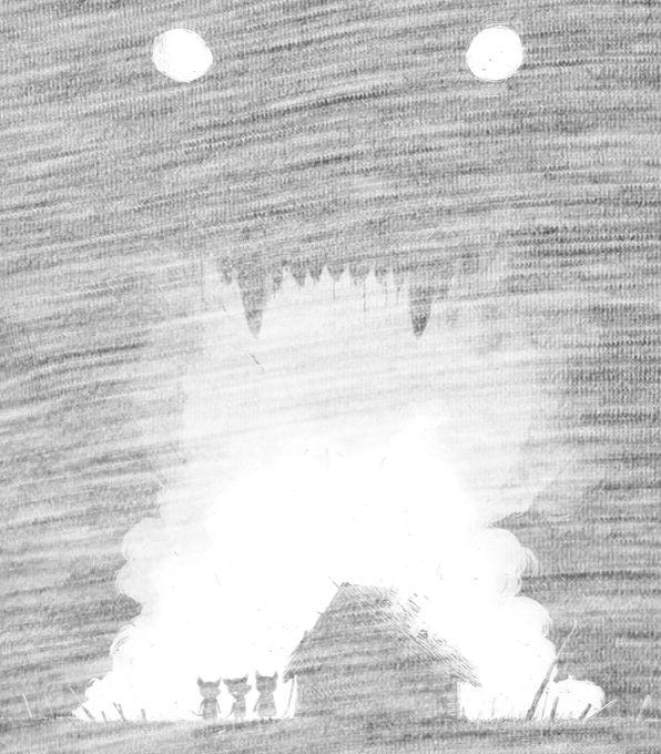 Strašidelná pohádka Tři prasátka, V2, bílý tisk Strašidelná pohádka Tři prasátka, V2, bílý tisk - Obrázek 2