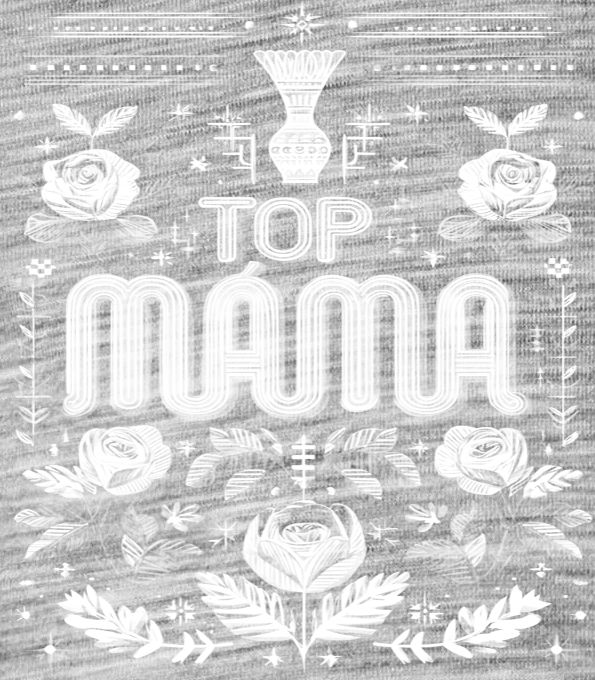 Top máma, květiny, bílý potisk Top máma, květiny, bílý potisk - Obrázek 2