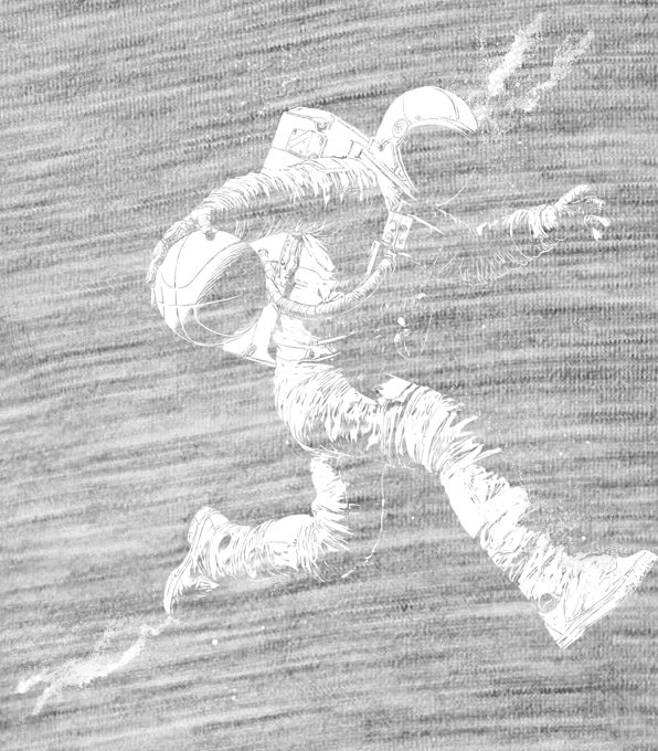 Vesmírný basket, V1, bílý potisk Vesmírný basket, V1, bílý potisk - Obrázek 2