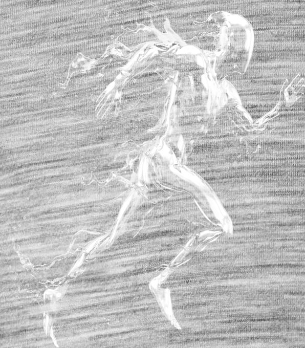 Vodní běžec, bílý potisk Vodní běžec, bílý potisk - Obrázek 2