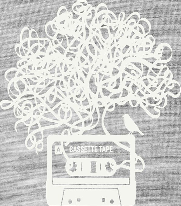 Zamotaná kazeta, bílý tisk Zamotaná kazeta, bílý tisk - Obrázek 2