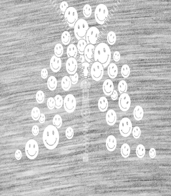 Zip plný úsměvů, bílý tisk Zip plný úsměvů, bílý tisk - Obrázek 2