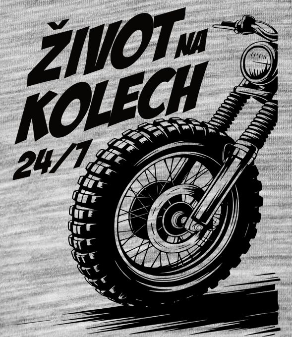 Život na kolech 24/7, černý tisk Život na kolech 24/7, černý tisk - Obrázek 2