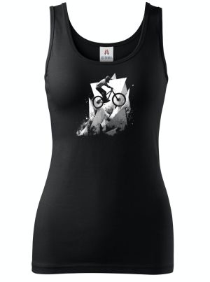 Abstraktní horské kolo, V2, bílý potisk