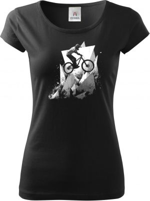 Abstraktní horské kolo, V2, bílý potisk