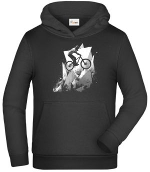 Abstraktní horské kolo, V2, bílý potisk