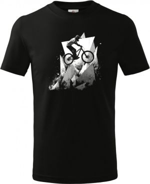 Abstraktní horské kolo, V2, bílý potisk