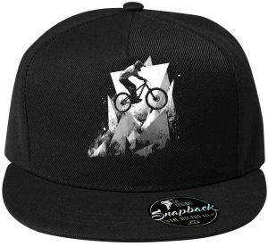 Abstraktní horské kolo, V2, bílý potisk