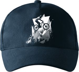 Abstraktní horské kolo, V2, bílý potisk