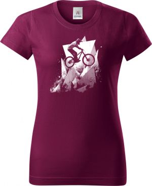 Abstraktní horské kolo, V2, bílý potisk