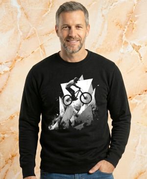 Abstraktní horské kolo, V2, bílý potisk