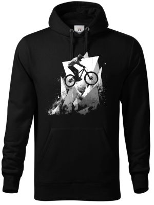 Abstraktní horské kolo, V2, bílý potisk