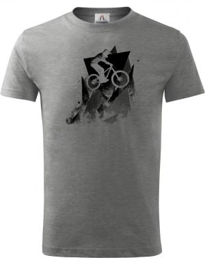 Abstraktní horské kolo, V2, černý potisk