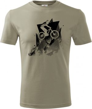 Abstraktní horské kolo, V2, černý potisk