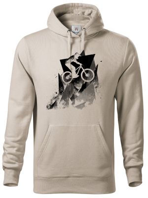 Abstraktní horské kolo, V2, černý potisk