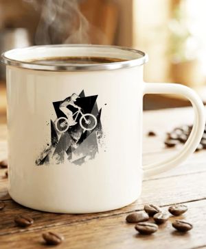 Abstraktní horské kolo, V2, černý potisk