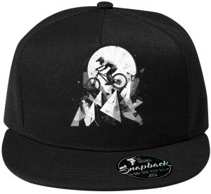 Abstraktní horské kolo, V3, bílý potisk