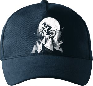 Abstraktní horské kolo, V3, bílý potisk