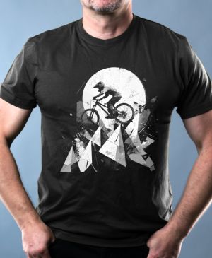 Abstraktní horské kolo, V3, bílý potisk