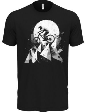 Abstraktní horské kolo, V3, bílý potisk