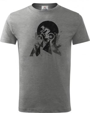 Abstraktní horské kolo, V3, černý potisk