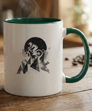 Abstraktní horské kolo, V3, černý potisk