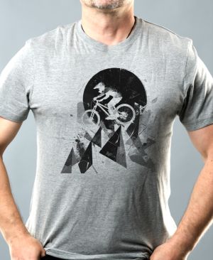 Abstraktní horské kolo, V3, černý potisk