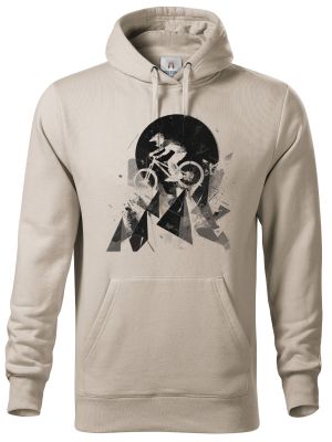 Abstraktní horské kolo, V3, černý potisk