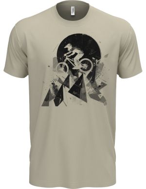 Abstraktní horské kolo, V3, černý potisk