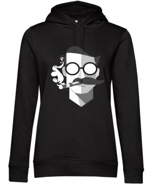 Abstraktní kuřák, bílý potisk