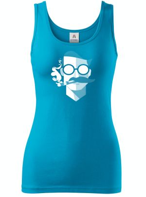 Abstraktní kuřák, bílý potisk