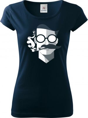 Abstraktní kuřák, bílý potisk