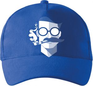 Abstraktní kuřák, bílý potisk