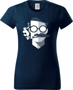 Abstraktní kuřák, bílý potisk