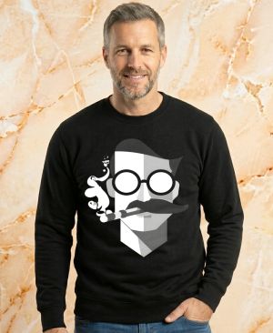 Abstraktní kuřák, bílý potisk