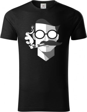 Abstraktní kuřák, bílý potisk