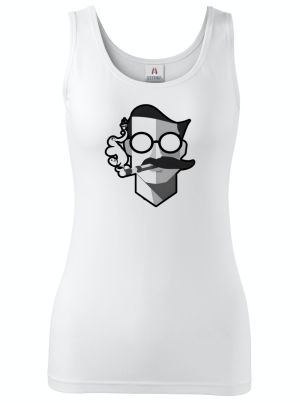 Abstraktní kuřák, černý potisk