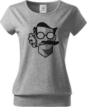 Abstraktní kuřák, černý potisk