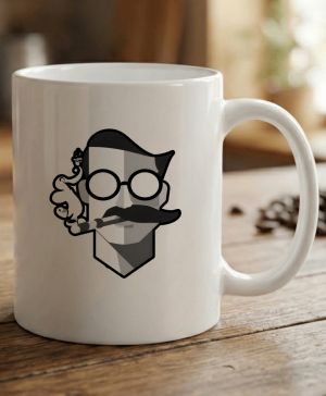 Abstraktní kuřák, černý potisk