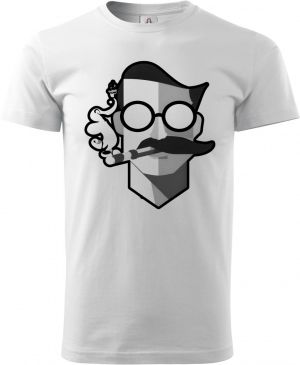 Abstraktní kuřák, černý potisk