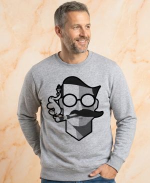 Abstraktní kuřák, černý potisk