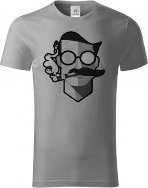 Abstraktní kuřák, černý potisk