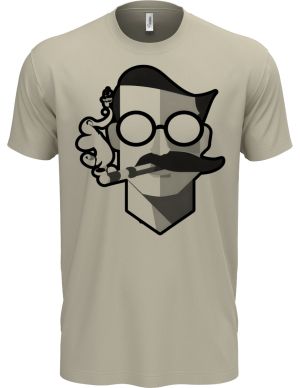 Abstraktní kuřák, černý potisk